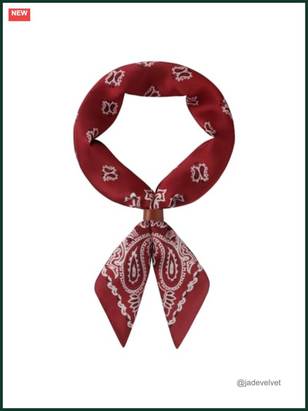 Silk Feeling Square Neck Scarf Men Bandanas Paisley Cowboy Wild Rag Accessory